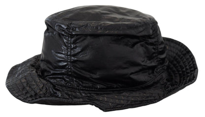 Dolce & Gabbana Sleek Black Bucket Cap with Logo Detail Dolce & Gabbana