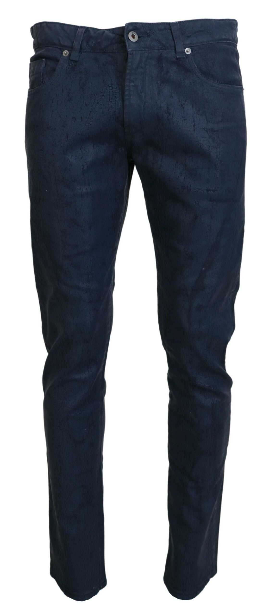 Exte Chic Tapered Blue Denim Jeans Exte