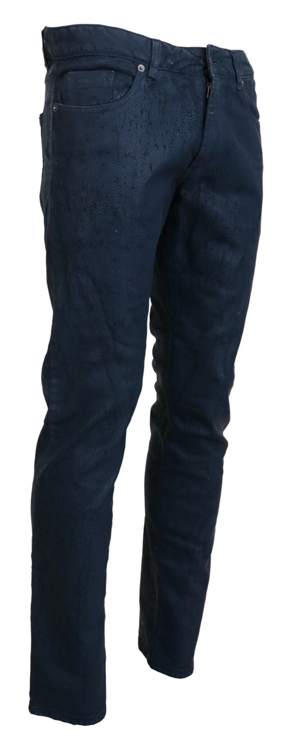 Exte Chic Tapered Blue Denim Jeans Exte