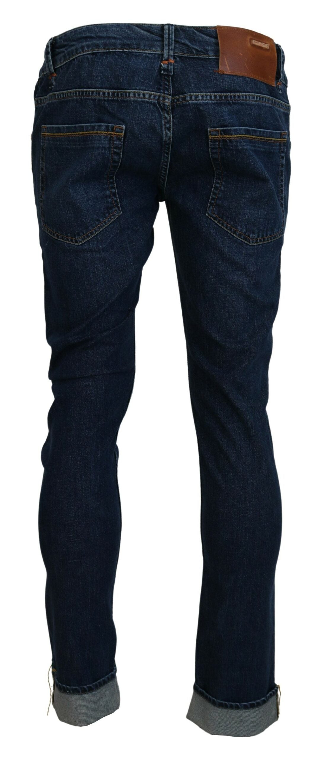 Acht Exquisite Tapered Italian Denim in Blue Acht