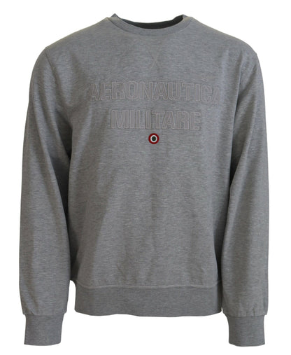 Aeronautica Militare Elegant Gray Pullover Sweater Aeronautica Militare