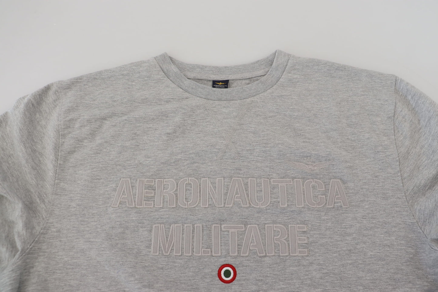 Aeronautica Militare Elegant Gray Pullover Sweater Aeronautica Militare