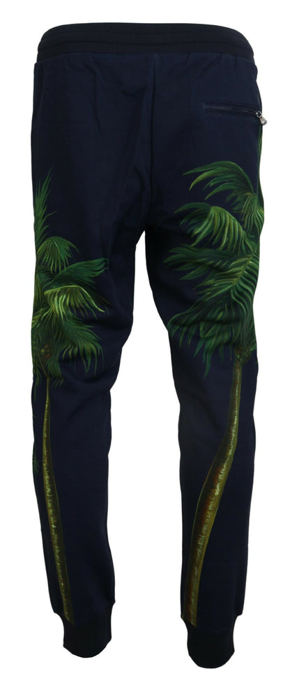 Dolce & Gabbana Elegant Cotton Jogging Pants with Print Design Dolce & Gabbana