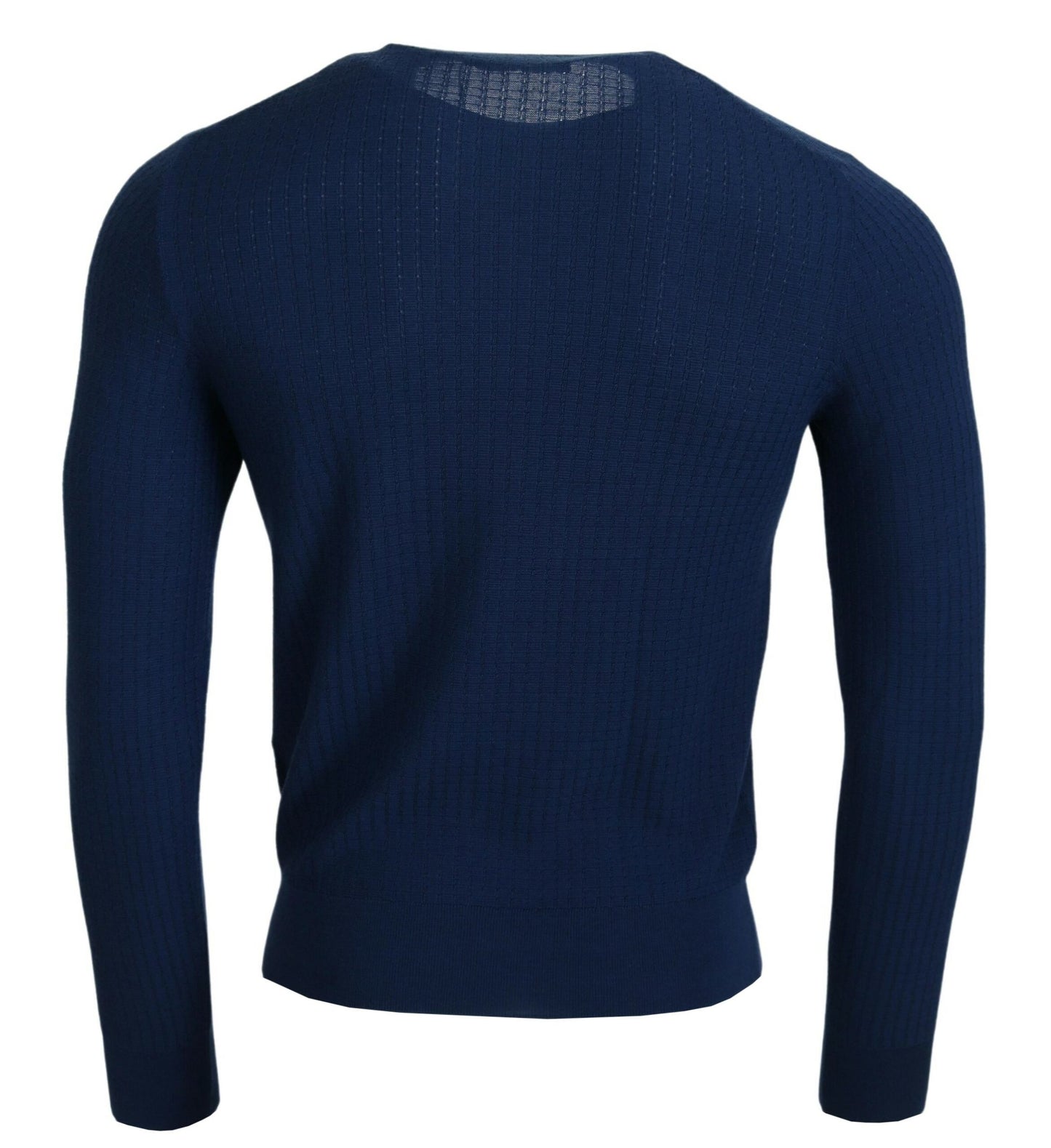 Dolce & Gabbana Elegant Blue Cashmere-Silk Men's Pullover Dolce & Gabbana