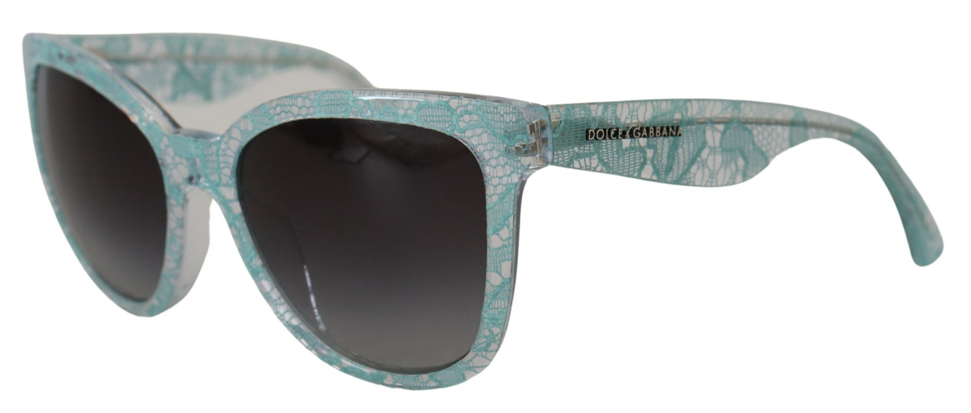 Dolce & Gabbana Elegant Blue Lace Detail Sunglasses