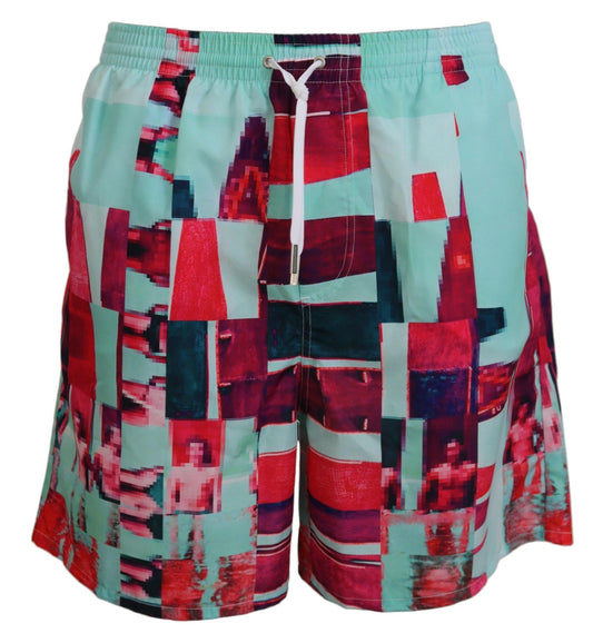 Dsquared² Multicolor Printed Swim Shorts Boxer Dsquared²