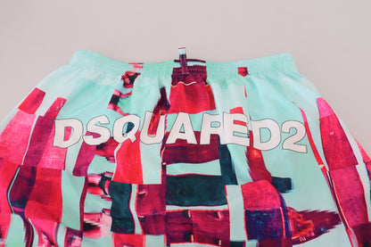 Dsquared² Multicolor Printed Swim Shorts Boxer Dsquared²