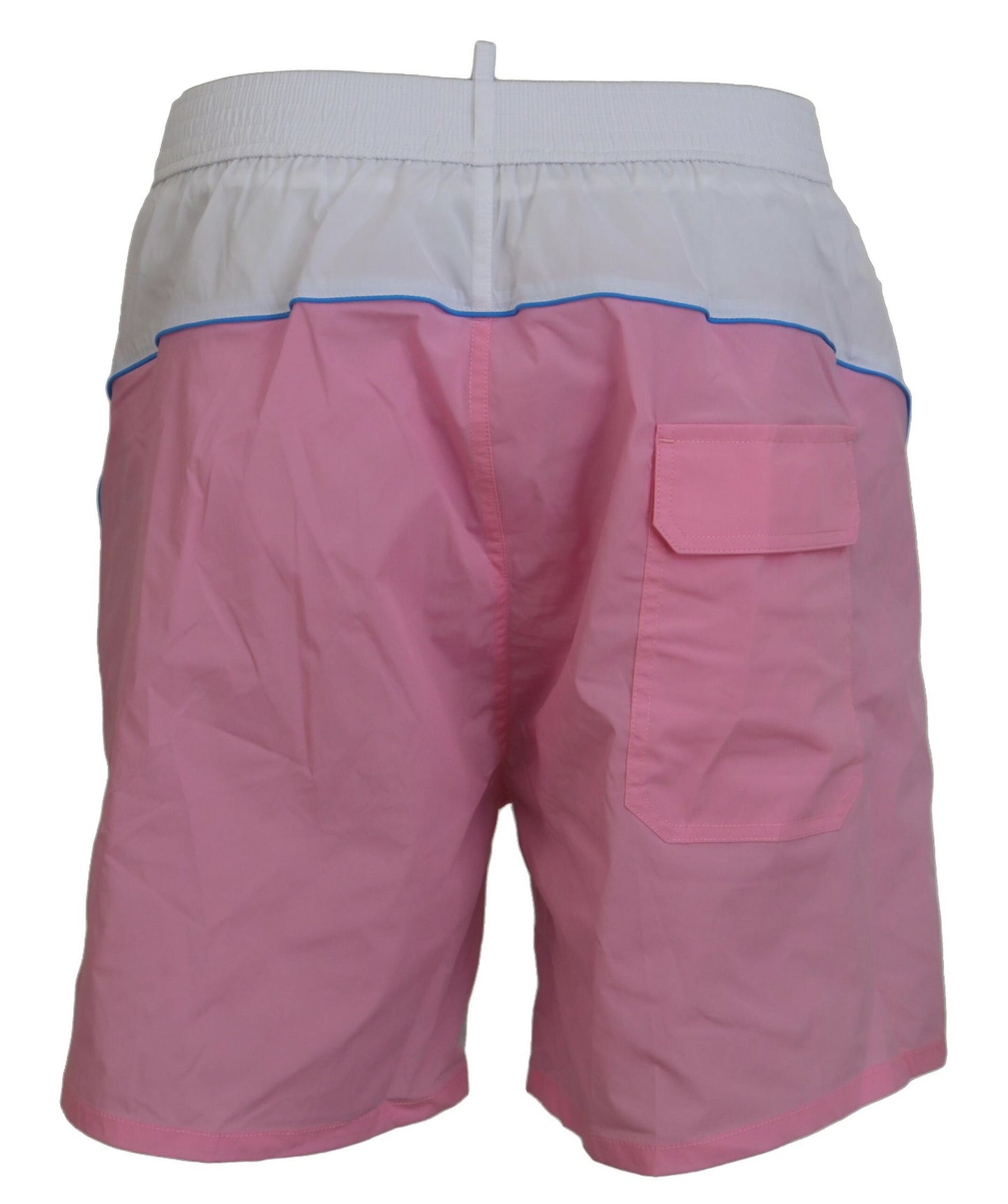 Dsquared² Chic White & Pink Print Swim Shorts Dsquared²