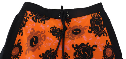 Dsquared² Chic Orange Swim Shorts Boxer for Men Dsquared²