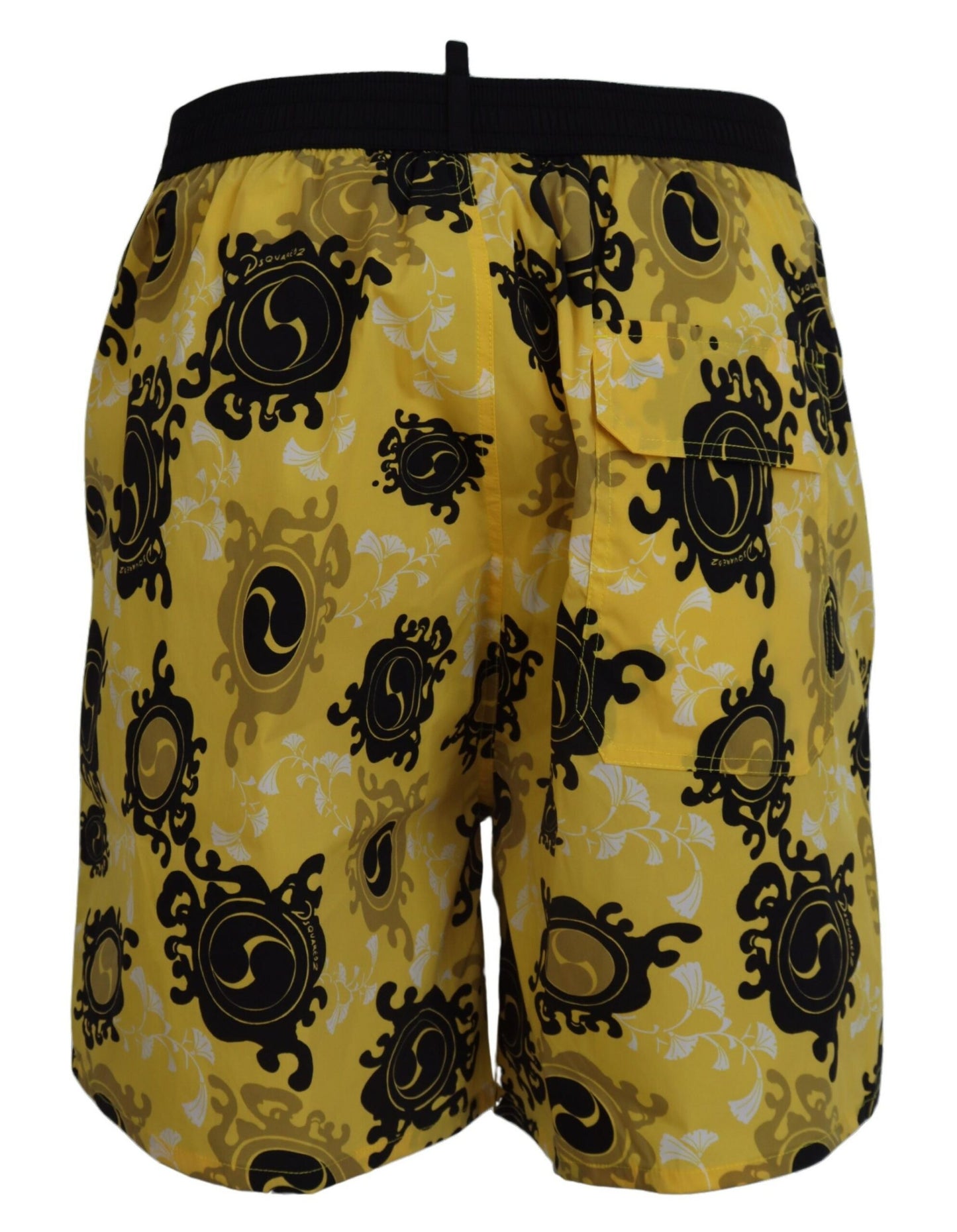 Dsquared² Yellow Block Print Swim Shorts Boxer Dsquared²