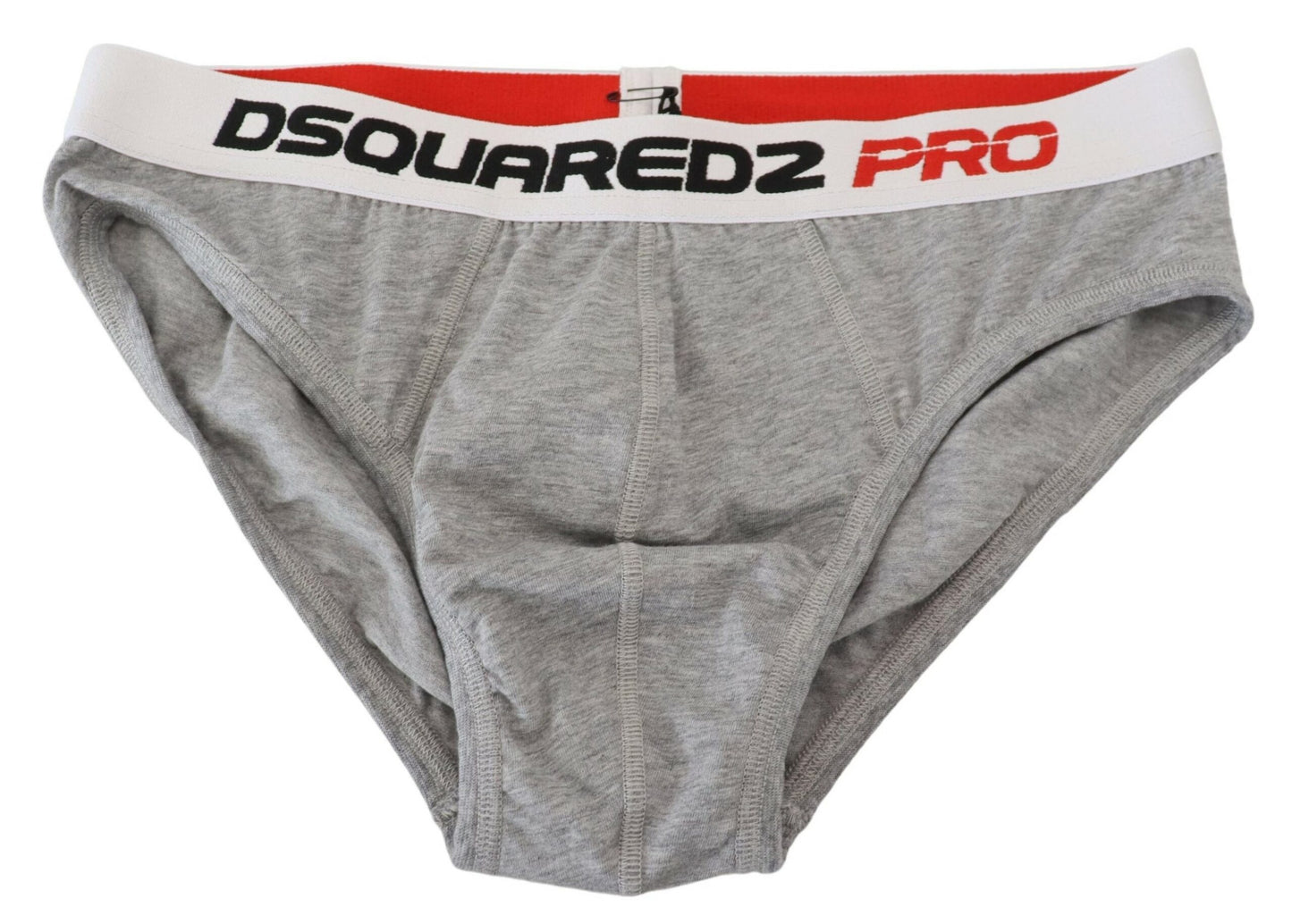 Dsquared² Elegant Gray Cotton Stretch Briefs Dsquared²