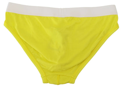 Dsquared² Chic Yellow Modal Stretch Men's Briefs Dsquared²