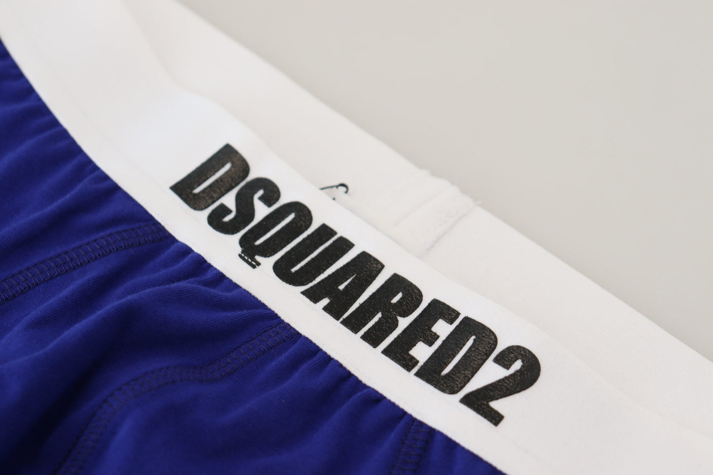 Dsquared² Chic Blue & White Cotton Blend Briefs Dsquared²