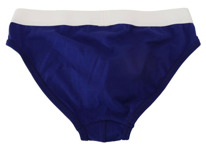 Dsquared² Chic Blue & White Cotton Blend Briefs Dsquared²