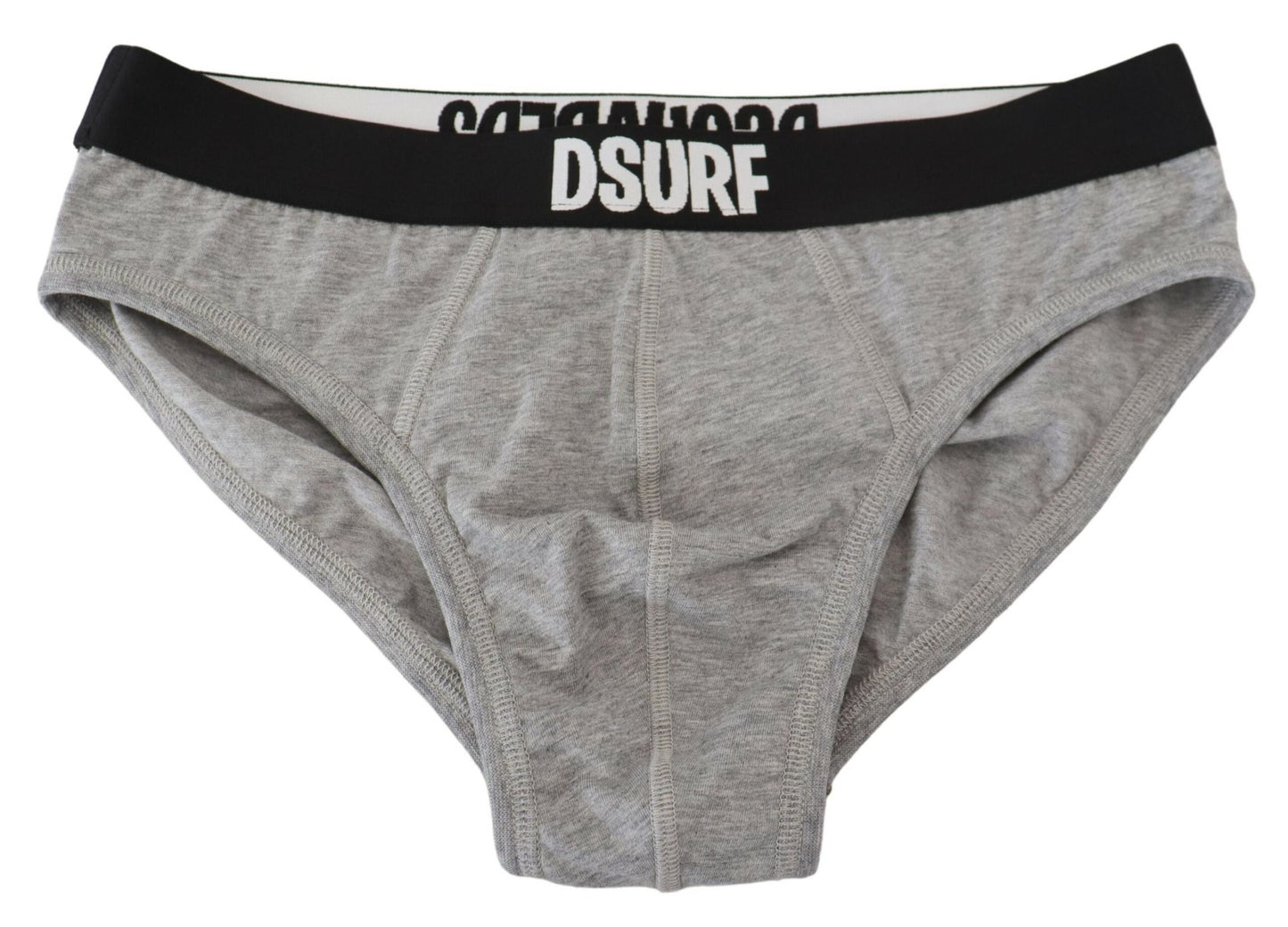 Dsquared² Elegant Gray Cotton Stretch Briefs Dsquared²