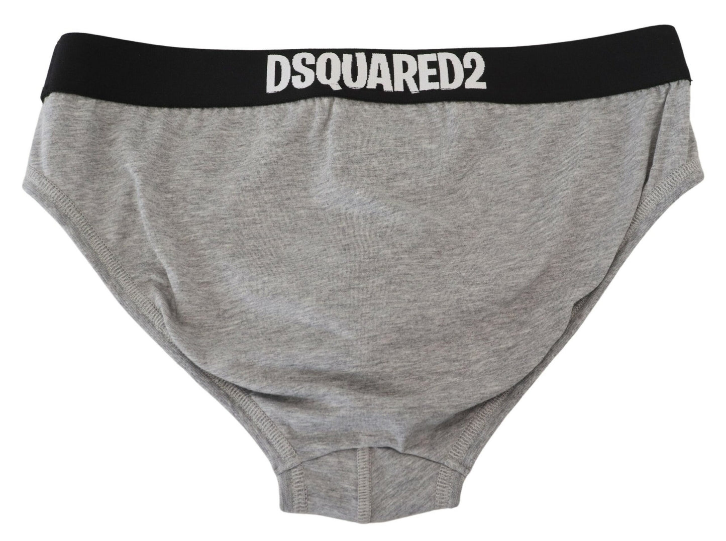 Dsquared² Elegant Gray Cotton Stretch Briefs Dsquared²