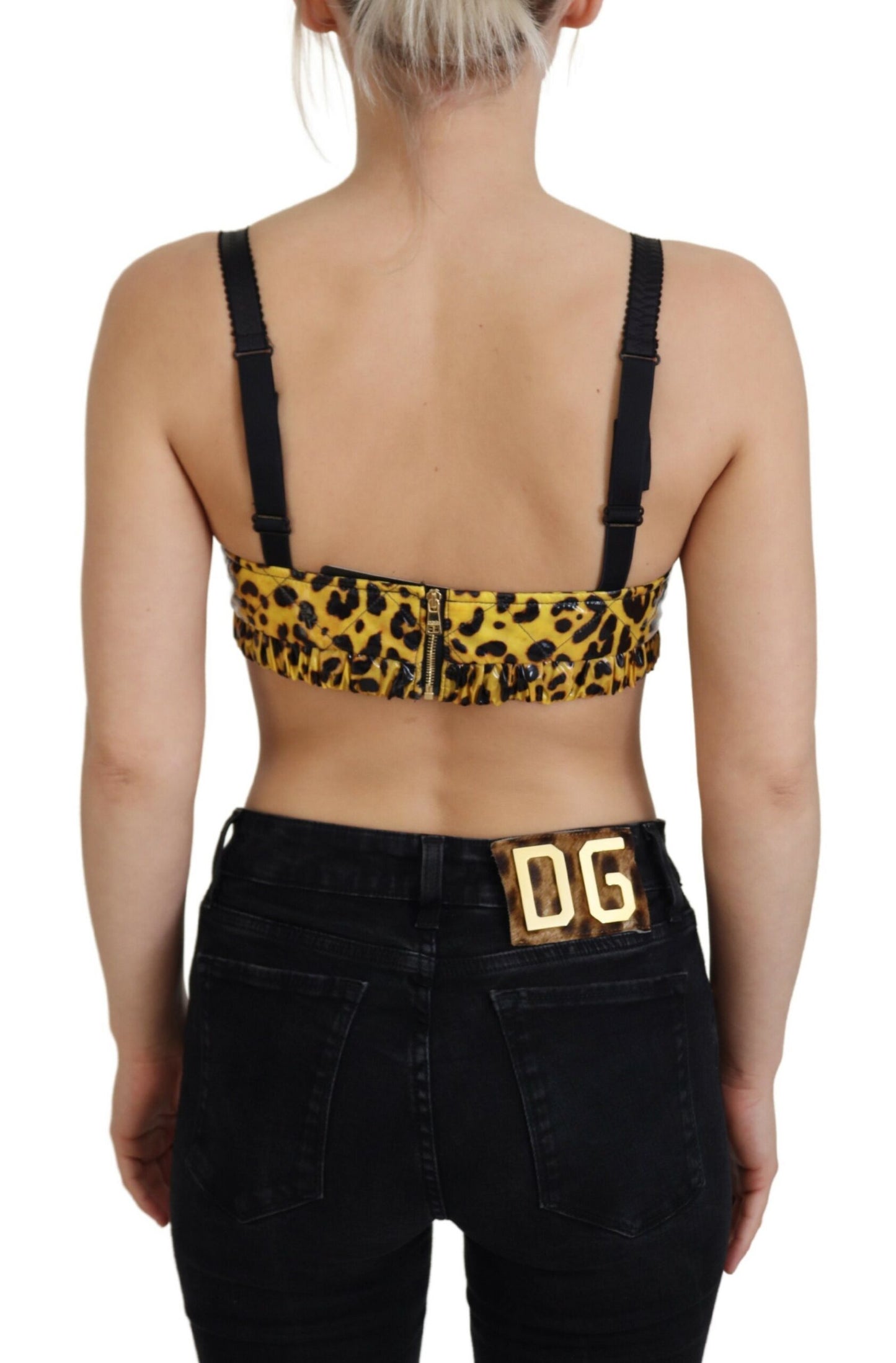 Dolce & Gabbana Chic Leopard Print Sleeveless Corset Top Dolce & Gabbana