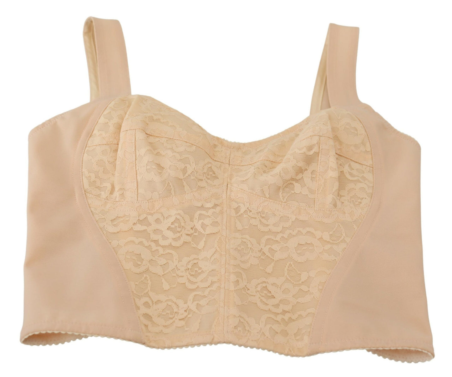 Dolce & Gabbana Elegant Beige Bustier Corset Top Dolce & Gabbana