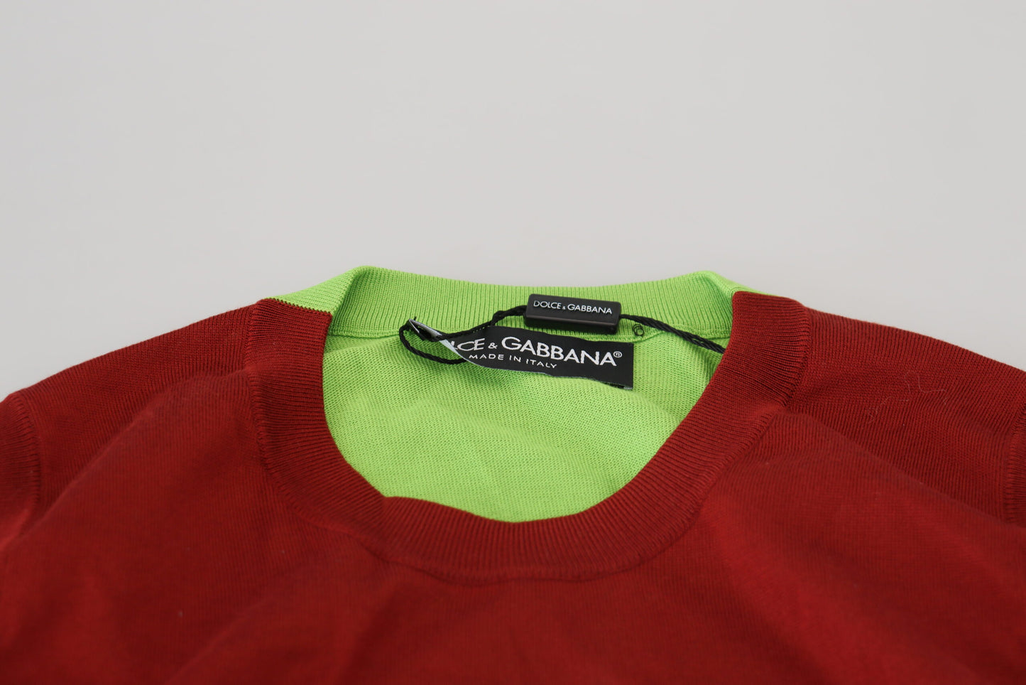 Dolce & Gabbana Elegant Silk Casual Top Red Green Dolce & Gabbana