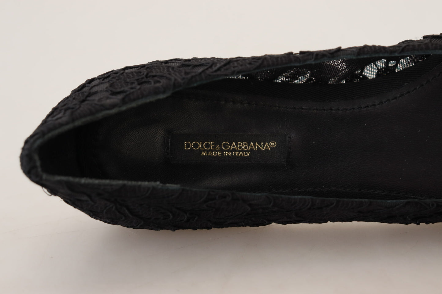 Dolce & Gabbana Elegant Floral Lace Flat Vally Shoes Dolce & Gabbana