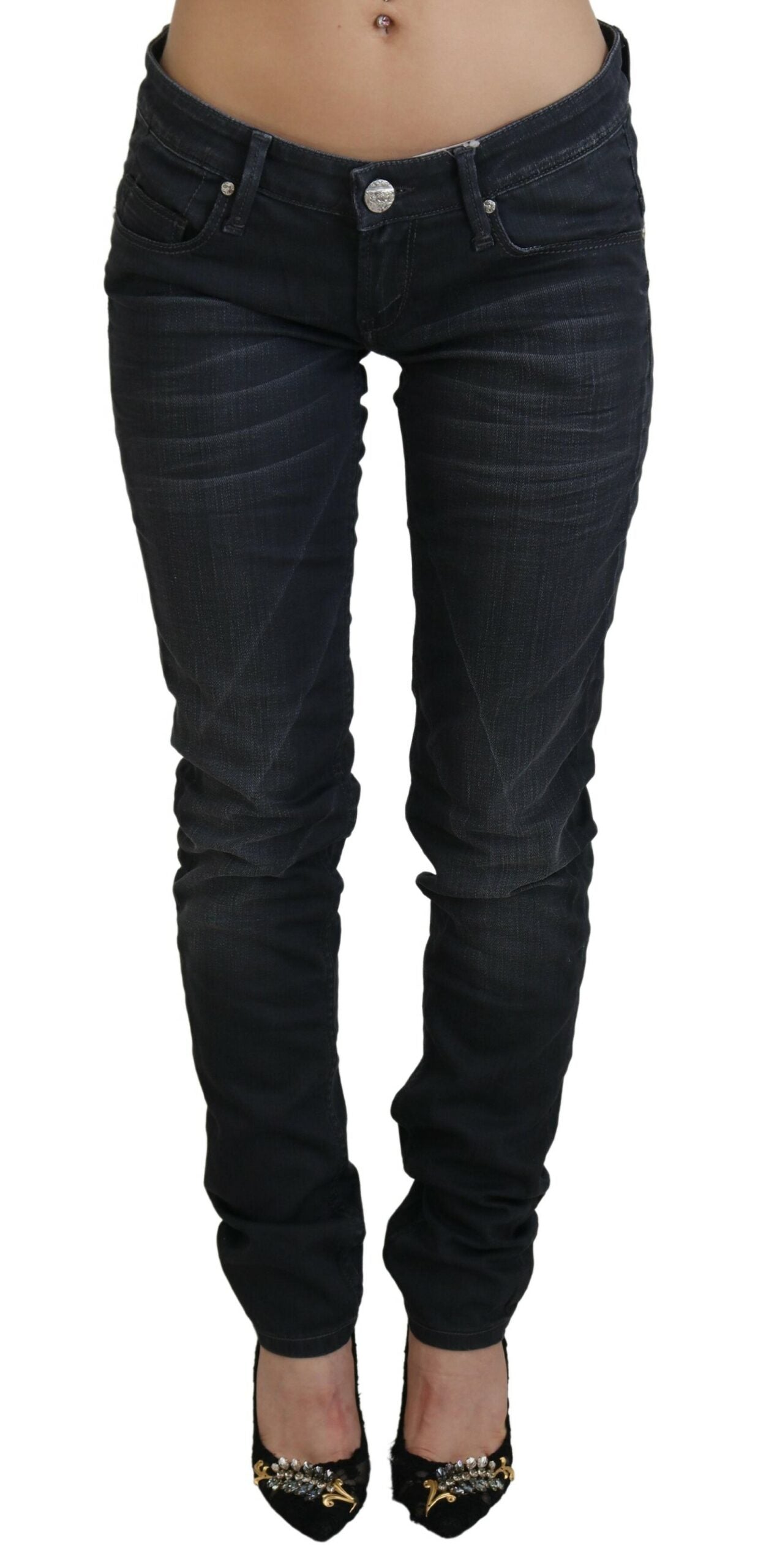 Acht Sleek Black Washed Slim Fit Denim Acht