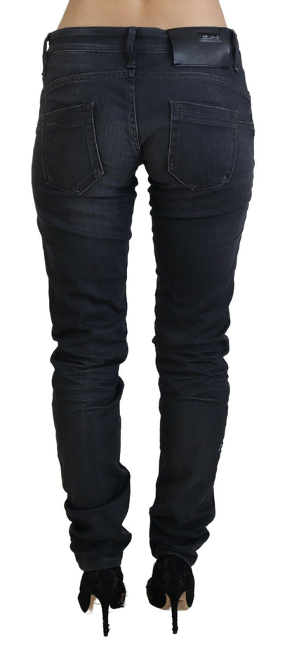 Acht Sleek Black Washed Slim Fit Denim Acht