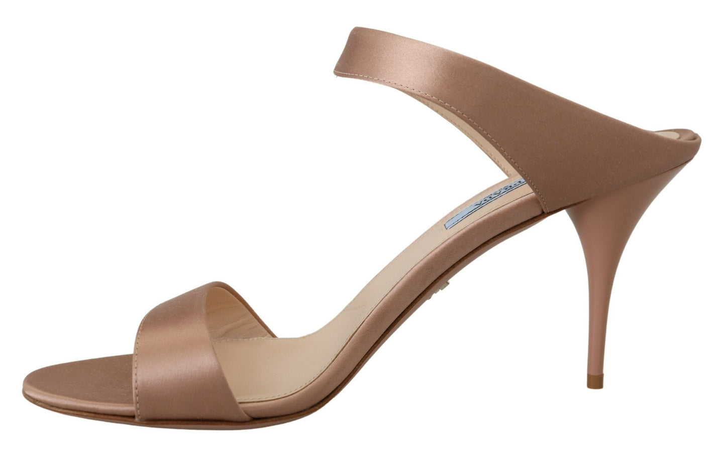 Prada Glimmering Rose Gold Leather Heels Prada