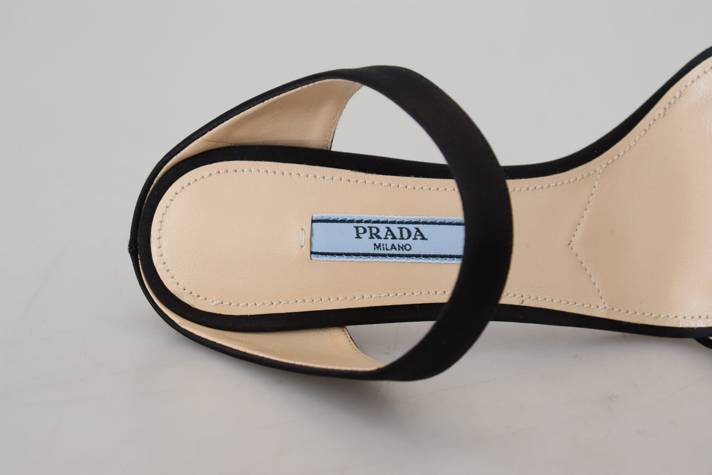 Prada Elegant Black Leather Heels Pumps Prada