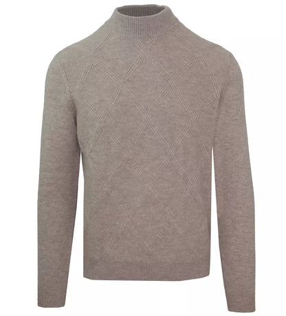 Malo Diamond Stitch Wool Cashmere Turtleneck Malo