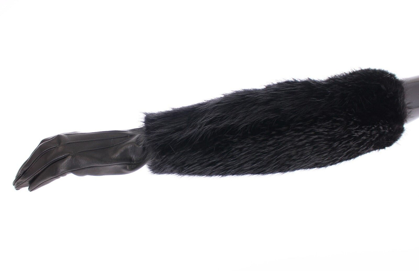 Dolce & Gabbana Elegant Elbow-Length Beaver Fur Gloves Dolce & Gabbana