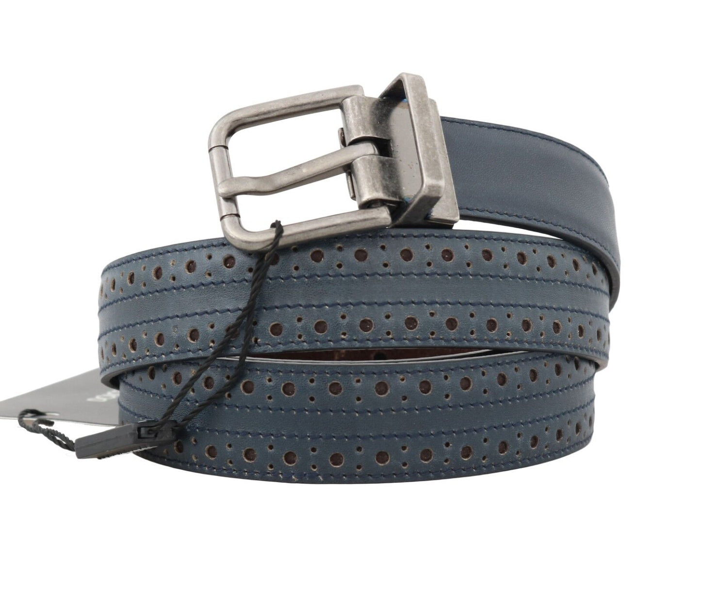 Dolce & Gabbana Elegant Blue Leather Men's Belt Dolce & Gabbana