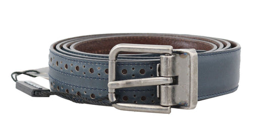 Dolce & Gabbana Elegant Blue Leather Men's Belt Dolce & Gabbana