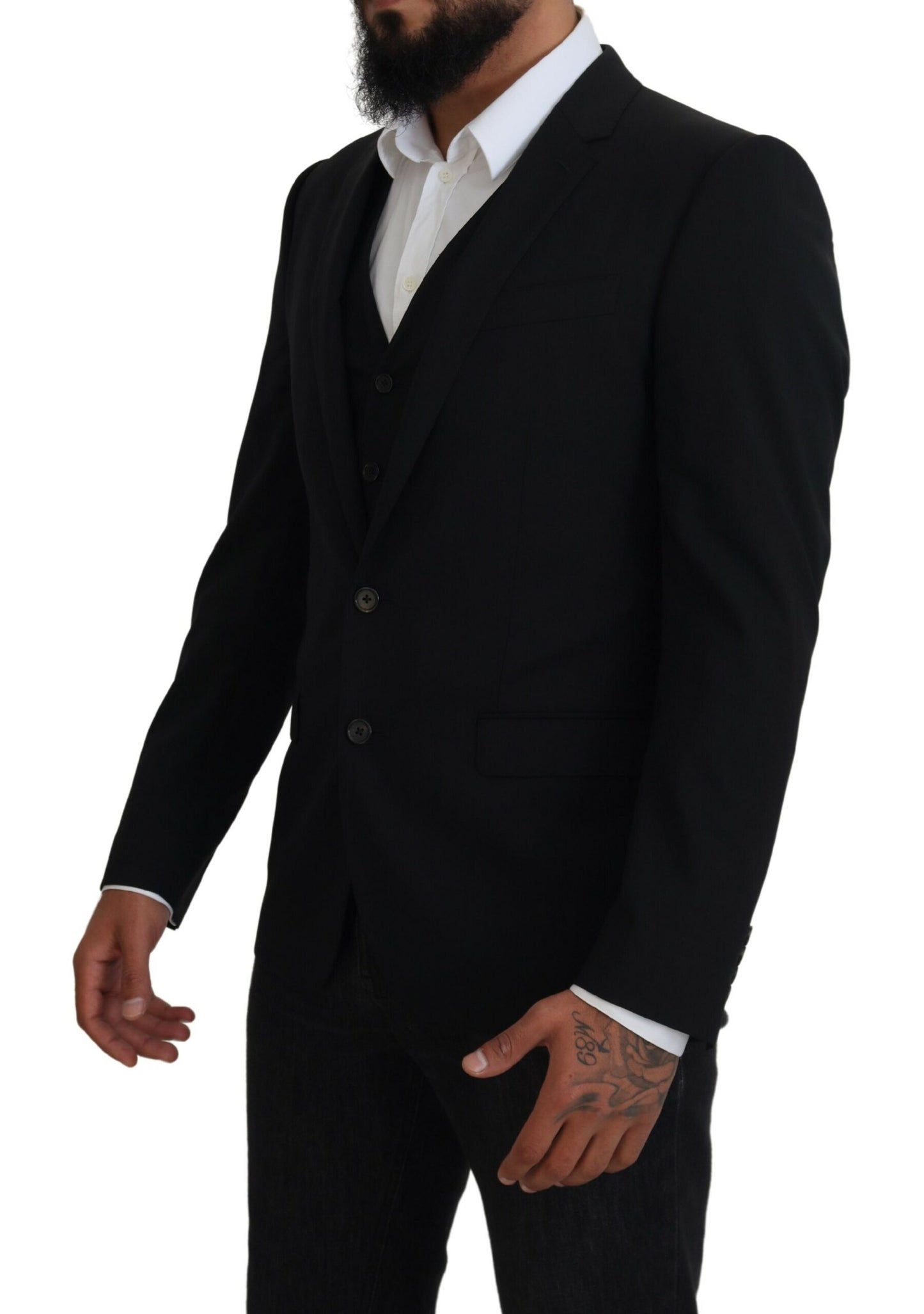 Dolce & Gabbana Elegant Black Martini Two-Piece Suit Dolce & Gabbana