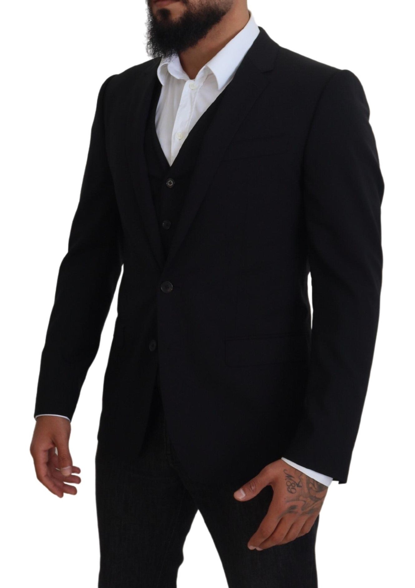 Dolce & Gabbana Elegant Black Martini Two-Piece Suit Dolce & Gabbana