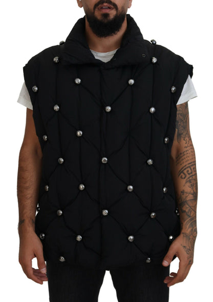 Dolce & Gabbana Elegant Black Sleeveless Vest Jacket Dolce & Gabbana