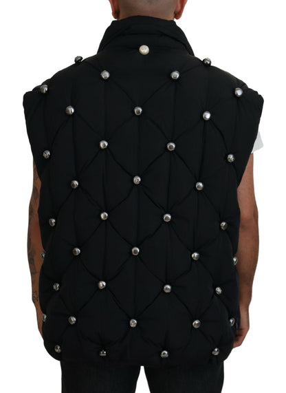 Dolce & Gabbana Elegant Black Sleeveless Vest Jacket Dolce & Gabbana