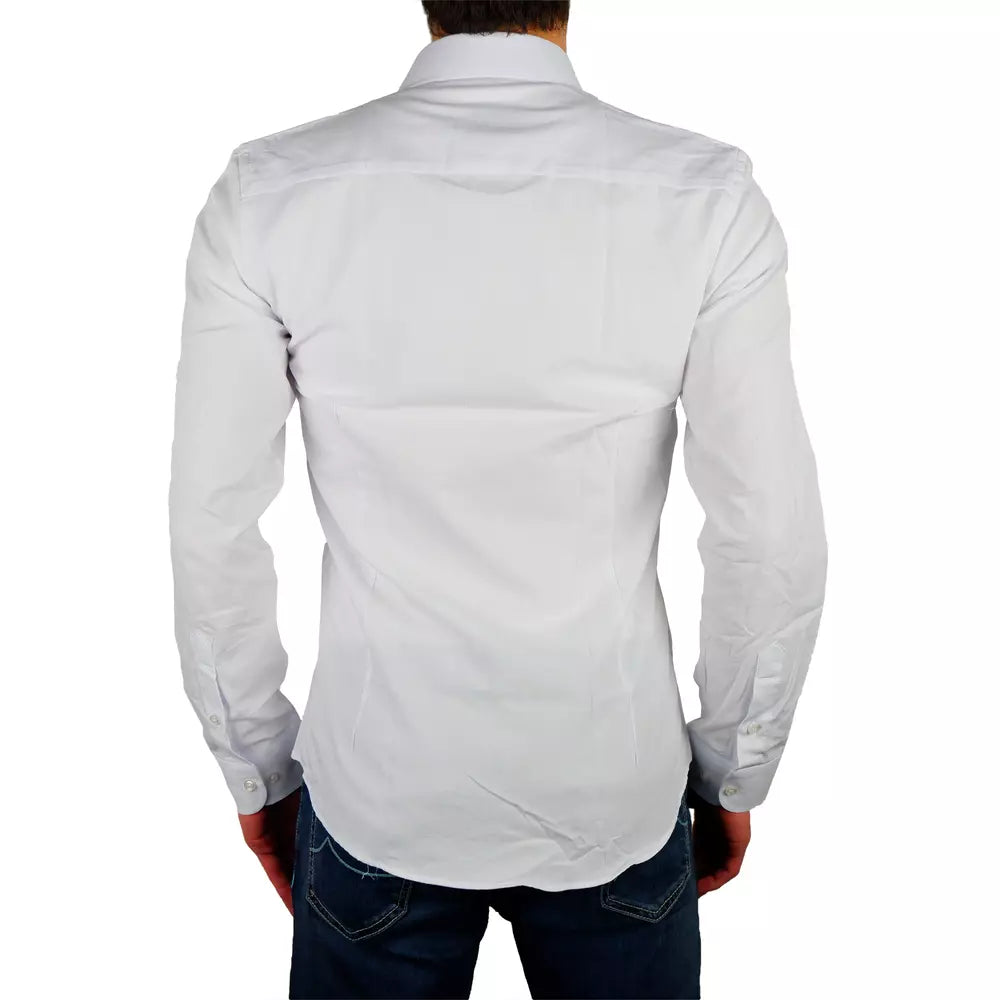 Made in Italy Elegant Milano White Oxford Shirt Made in Italy