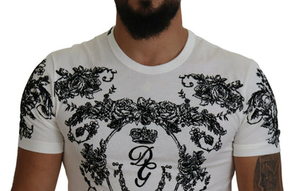 Dolce & Gabbana Elegant Floral Crown Tee Dolce & Gabbana