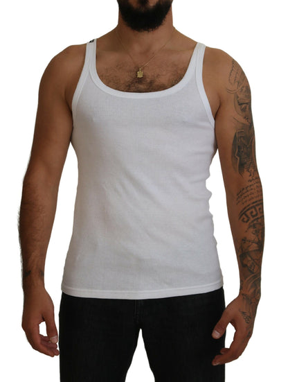 Dolce & Gabbana Elegant White Sleeveless Tank T-Shirt Dolce & Gabbana