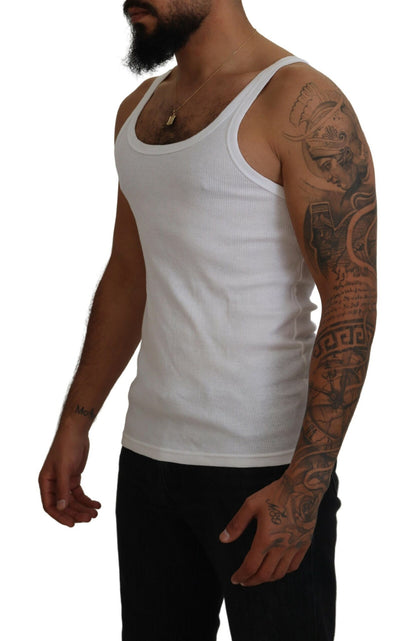 Dolce & Gabbana Elegant White Sleeveless Tank T-Shirt Dolce & Gabbana