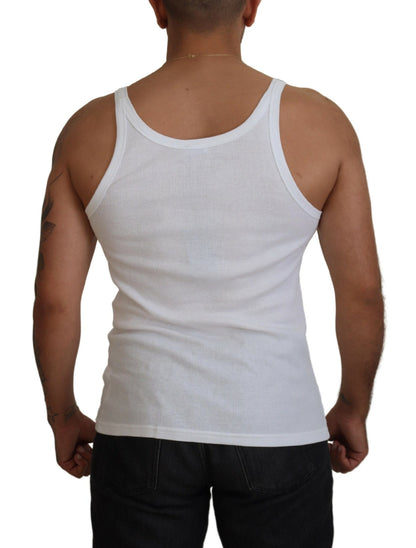 Dolce & Gabbana Elegant White Sleeveless Tank T-Shirt Dolce & Gabbana