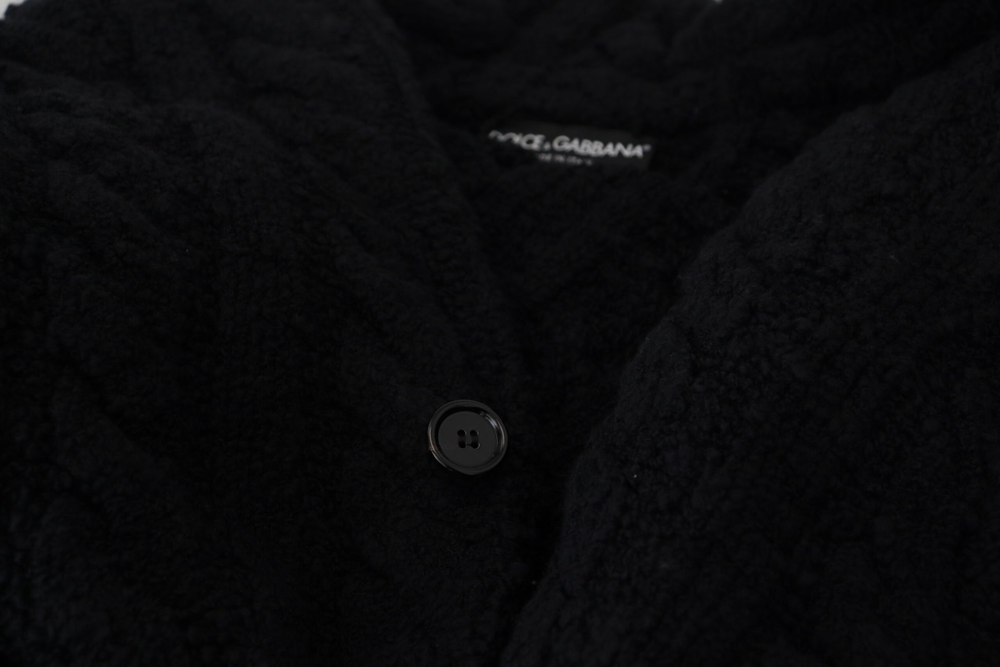 Dolce & Gabbana Elegant Black Wool-Cashmere Cardigan Sweater