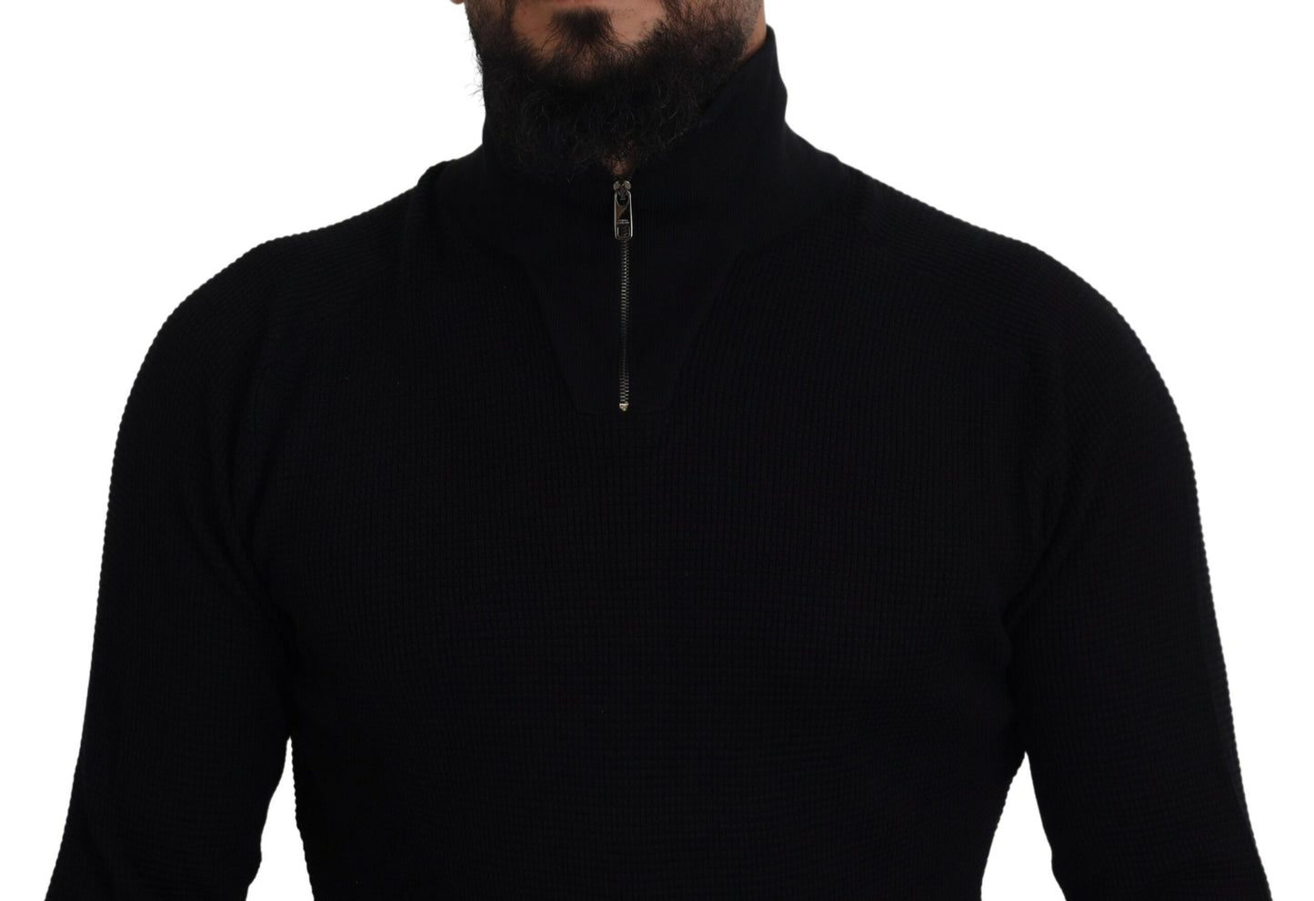 Dolce & Gabbana Elegant Silk Blend Black Pullover Sweater Dolce & Gabbana