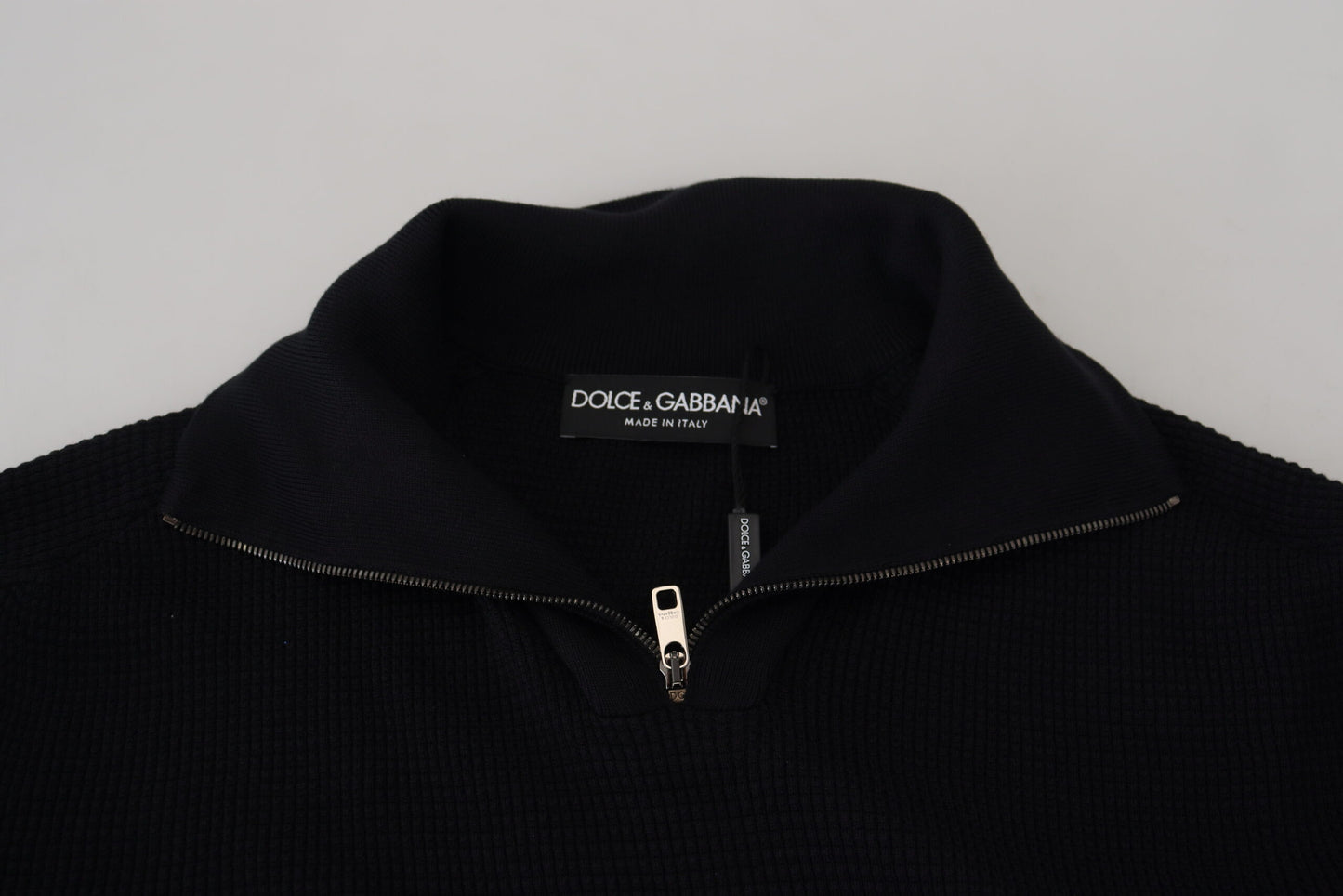 Dolce & Gabbana Elegant Silk Blend Black Pullover Sweater Dolce & Gabbana