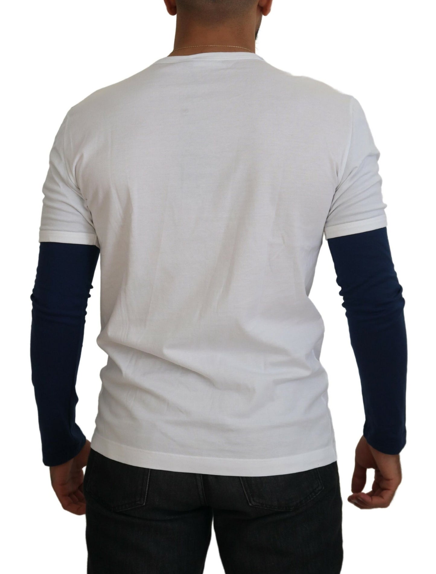 Dolce & Gabbana Elegant White Cotton Pullover Sweater Dolce & Gabbana