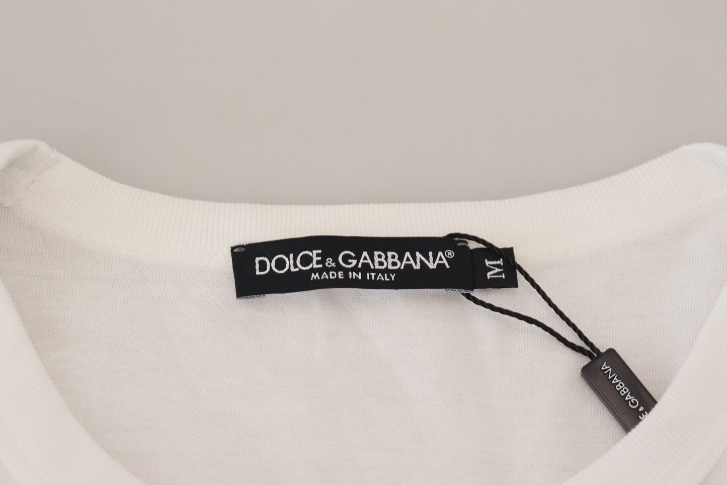 Dolce & Gabbana Elegant White Cotton Pullover Sweater Dolce & Gabbana