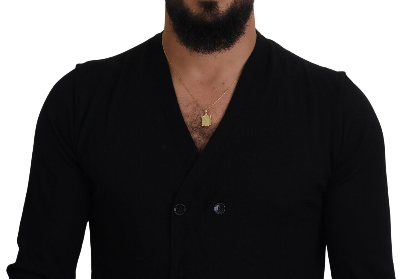 Dolce & Gabbana Elegant Black Cashmere Cardigan Sweater Dolce & Gabbana