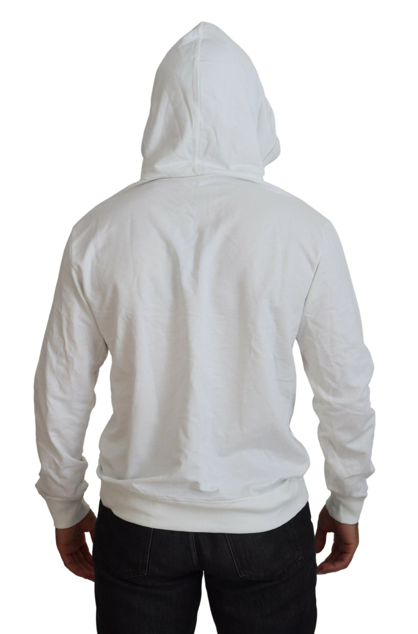 Dolce & Gabbana Elegant White Logo Hooded Sweatshirt Dolce & Gabbana