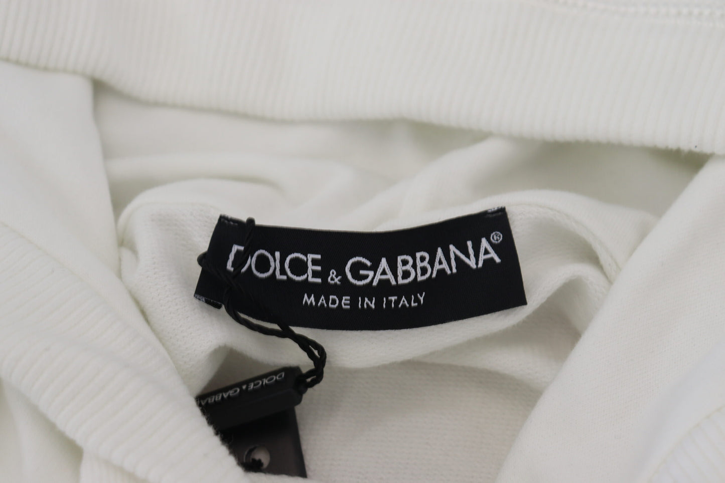 Dolce & Gabbana Elegant White Logo Hooded Sweatshirt Dolce & Gabbana