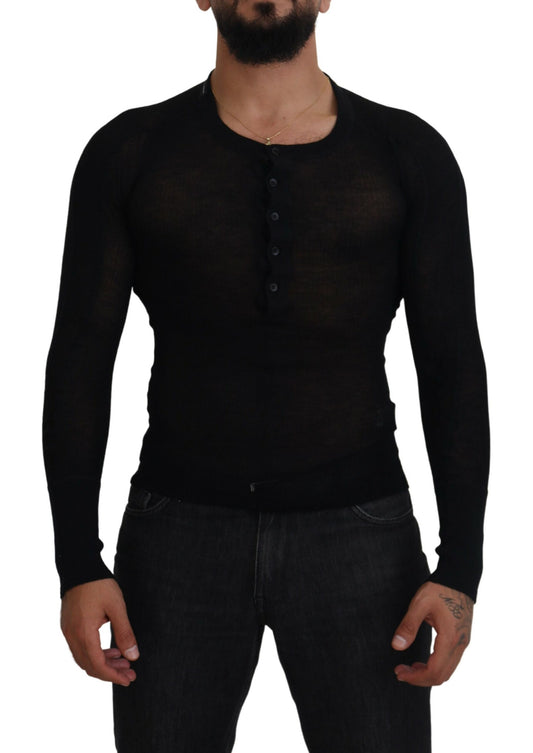 Dolce & Gabbana Elegant Black Cashmere Pullover Sweater Dolce & Gabbana